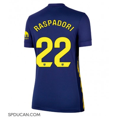 Zenski Nogometni Dres Atletico Madrid Giacomo Raspadori #22 Gostujuci 2025-26 Kratak Rukav Zenski Nogometni Dres Atletico Madrid Giacomo Raspadori #22 Gostujuci 2025-26 Kratak Rukav